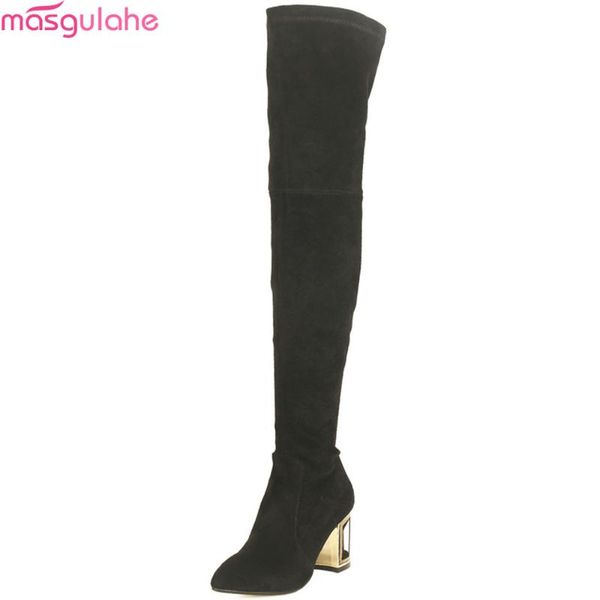 masgulahe fashion new arrival women boots zipper cow suede ladies boots square heel leather over the knee big size, Black
masgulahe fashion new arrival women boots zipper cow suede ladies boots square heel leather over the knee big size, Black