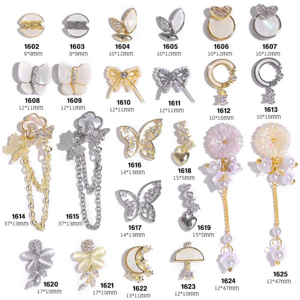 zircon nail art butterfly decorations luxury bowknots daisy flower pendant rhinestones jewelry ornaments manicure accessories, Silver;gold
zircon nail art butterfly decorations luxury bowknots daisy flower pendant rhinestones jewelry ornaments manicure accessories, Silver;gold