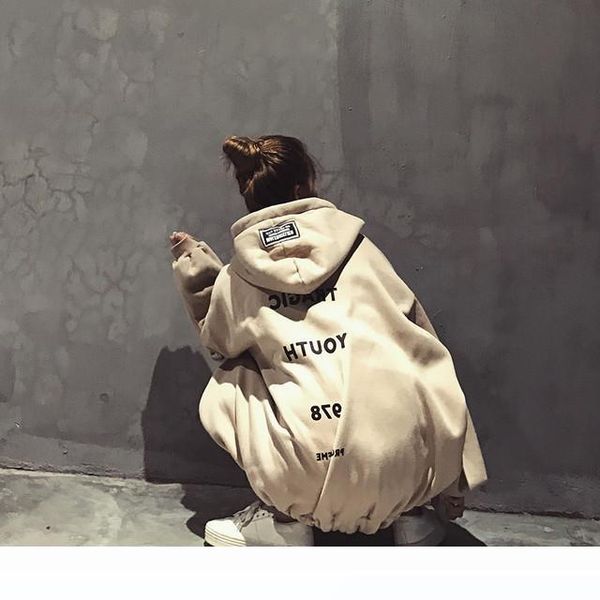 women letter print hoodie fashion thick sweatshirts long sleeve loose streetwear female hooded jumper hooded pullover casual, Black
women letter print hoodie fashion thick sweatshirts long sleeve loose streetwear female hooded jumper hooded pullover casual, Black
