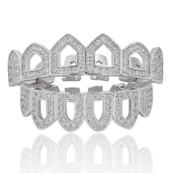 Hip Hop Teeth Grillz Hollow-out Micro-inlaid Gold Braces Festivals Gold Tooth Gold Silver Color New Hot
Hip Hop Teeth Grillz Hollow-out Micro-inlaid Gold Braces Festivals Gold Tooth Gold Silver Color New Hot