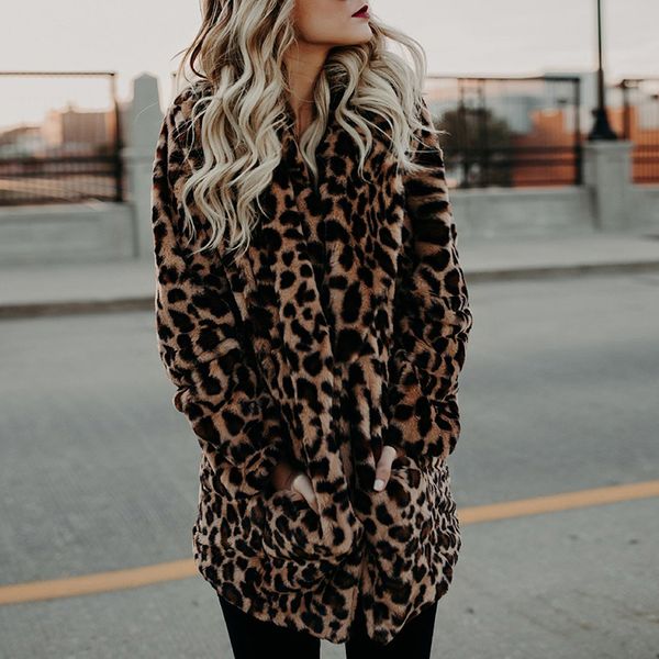 2020 luxury faux fur coat for women autumn winter warm fashion leopard printed artificial fur women's coats casual jacket, Black
2020 luxury faux fur coat for women autumn winter warm fashion leopard printed artificial fur women's coats casual jacket, Black