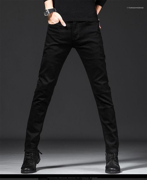 denim pants slim business males casual jeans mens stretch pencil jeans solid color mid waist mens, Blue
denim pants slim business males casual jeans mens stretch pencil jeans solid color mid waist mens, Blue