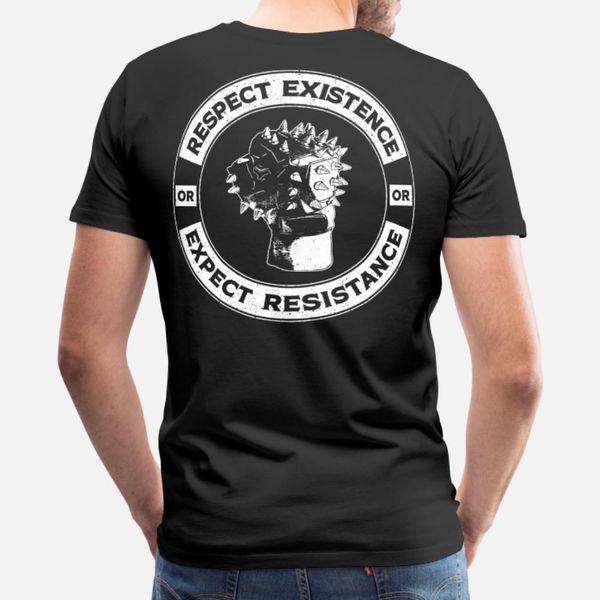 respect existence or expect resistance t shirt men design cotton o-neck original cute humor spring vintage shirt
respect existence or expect resistance t shirt men design cotton o-neck original cute humor spring vintage shirt