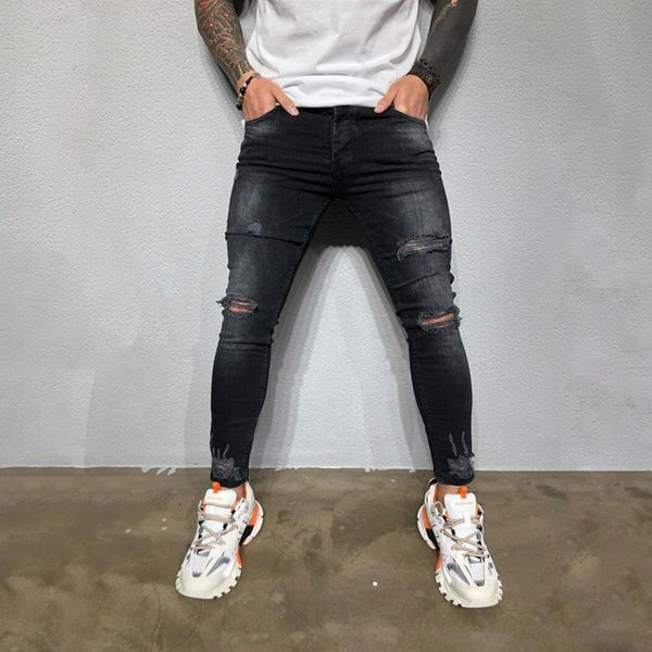 men's jeans men shinny fashion rapped hole pencil destroyed pants autumn spring male slim fit denim scratched steetwear 2021, Blue
men's jeans men shinny fashion rapped hole pencil destroyed pants autumn spring male slim fit denim scratched steetwear 2021, Blue