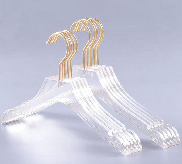 20pcs luxury clothes hangers clear acrylic dress hangers with gold hook transparent shirts holders with notches for lady kids
20pcs luxury clothes hangers clear acrylic dress hangers with gold hook transparent shirts holders with notches for lady kids