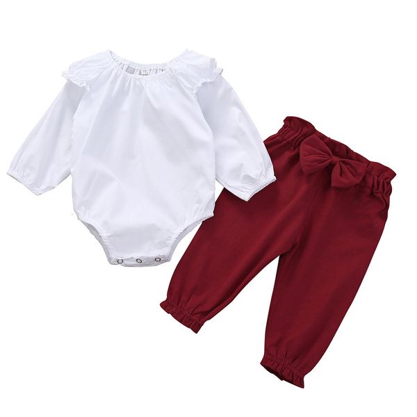sell 2pcs newborn toddler baby girls clothes solid color romper jumpsuit+ pants outfits set infant girls clothing set, White
sell 2pcs newborn toddler baby girls clothes solid color romper jumpsuit+ pants outfits set infant girls clothing set, White