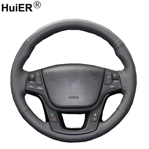 huier hand sewing car steering wheel cover black leather for kia sorento 2009-2014 kia cadenza k7 2011-2020 auto accessorie
huier hand sewing car steering wheel cover black leather for kia sorento 2009-2014 kia cadenza k7 2011-2020 auto accessorie