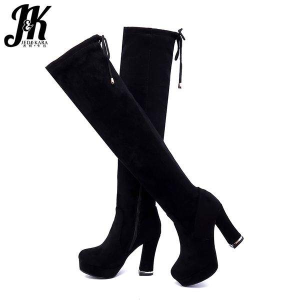 jk platform boots women high heels boot ladies stretch flock shoes zip over the knee shoes female round toe winter 2020, Black
jk platform boots women high heels boot ladies stretch flock shoes zip over the knee shoes female round toe winter 2020, Black