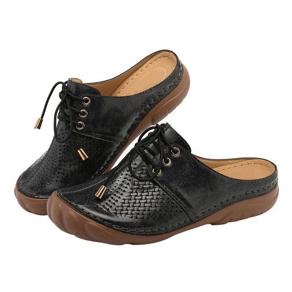 new women retro strappy hollow out slip on backless summer sandals beach sandals ladies shoes sandalias mujer, Black
new women retro strappy hollow out slip on backless summer sandals beach sandals ladies shoes sandalias mujer, Black