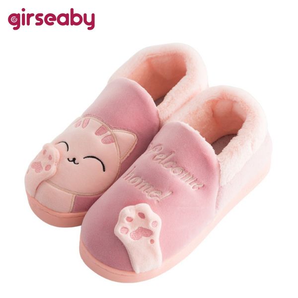 girseaby winter warm couples slipper flock cute fortune cat big size 36-45 pink red grey coffee blue black indoor f1017
girseaby winter warm couples slipper flock cute fortune cat big size 36-45 pink red grey coffee blue black indoor f1017