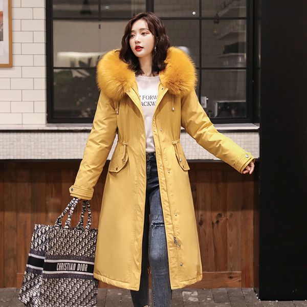 long cotton liner parka coat warm slim winter jacket women fur collar jacket hooded parka 2020 new, Black
long cotton liner parka coat warm slim winter jacket women fur collar jacket hooded parka 2020 new, Black
