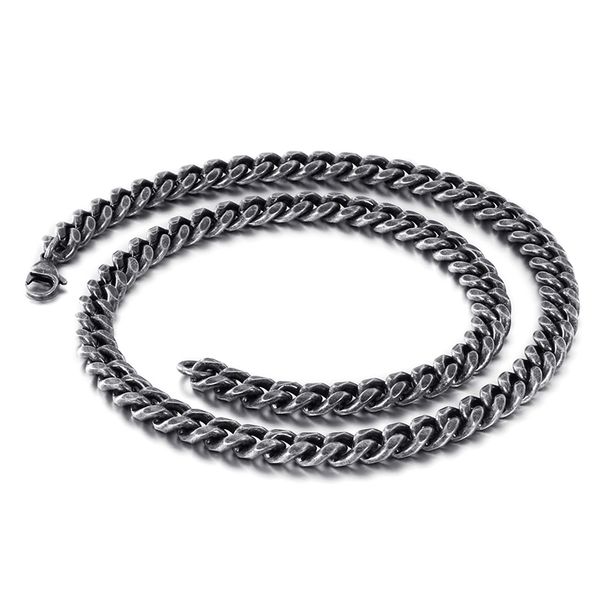 stainless steel 65cm long link chain necklace for men punk metal matte / chain lingking choker necklace jewelry, Silver
