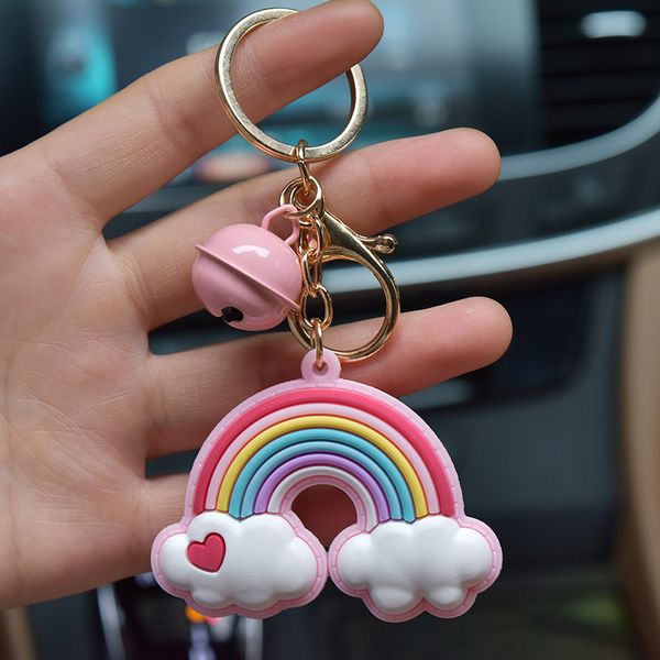 key chain cute rainbow key chain leather strap braided rope tassel keychain for girl bell star lollipop bag, Silver
key chain cute rainbow key chain leather strap braided rope tassel keychain for girl bell star lollipop bag, Silver