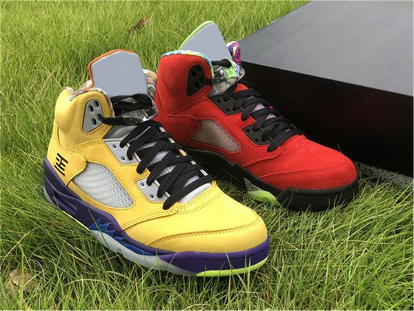 2020 est air authentic 5 what the 5s varsity maize court purple ghost green solar orange men basketball shoes sneakers with original box
2020 est air authentic 5 what the 5s varsity maize court purple ghost green solar orange men basketball shoes sneakers with original box