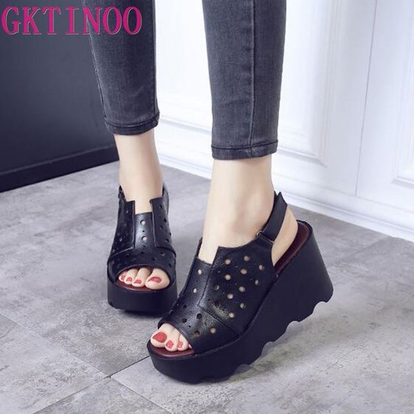 gktinoo summer women platform sandals 2020 genuine leather wedges shoes for women fish mouth heel summer female shoes sandalia, Black
gktinoo summer women platform sandals 2020 genuine leather wedges shoes for women fish mouth heel summer female shoes sandalia, Black
