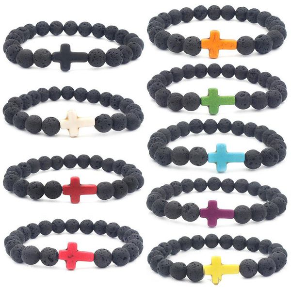 lava stone beads bracelets natural black essential oil diffuser elastic cross bracelet volcanic rock beaded hand strings jewelry
lava stone beads bracelets natural black essential oil diffuser elastic cross bracelet volcanic rock beaded hand strings jewelry