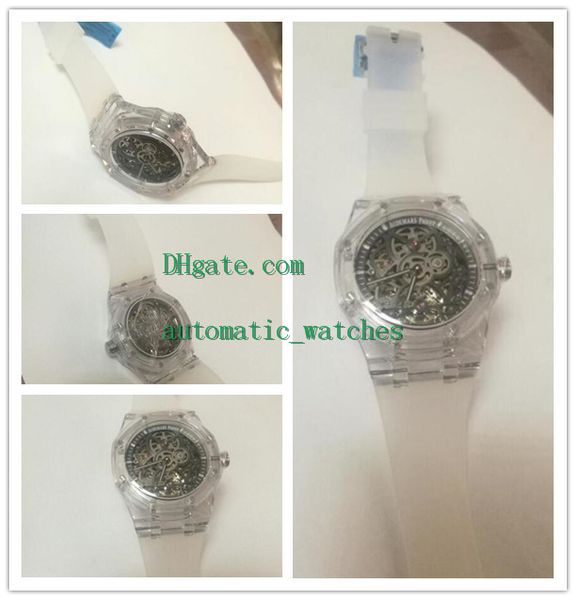 men's watches transparent back mechanical black white rubber bracelet steel skeleton 42mm automatic fashion watches luxury wristwatches, Slivery;brown
men's watches transparent back mechanical black white rubber bracelet steel skeleton 42mm automatic fashion watches luxury wristwatches, Slivery;brown