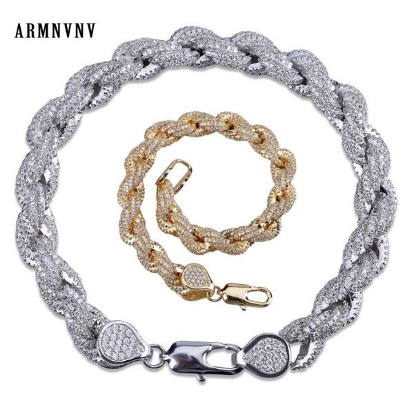armnvnv men's bling bling hip hop rapper bracelet luxury cz stone out gold silver color copper twist chain bracelets, Black
armnvnv men's bling bling hip hop rapper bracelet luxury cz stone out gold silver color copper twist chain bracelets, Black