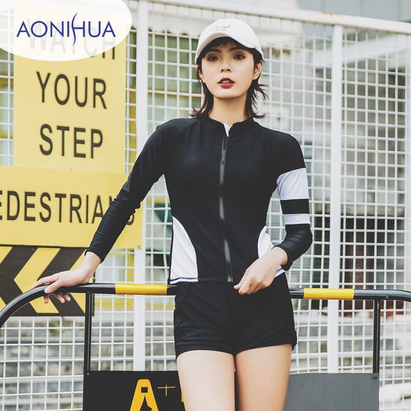 women's 3pcs/set rash guard shirts & boyshorts swimsuit long sleeve zip front sun protection swim shirt & bottom bikini set
women's 3pcs/set rash guard shirts & boyshorts swimsuit long sleeve zip front sun protection swim shirt & bottom bikini set