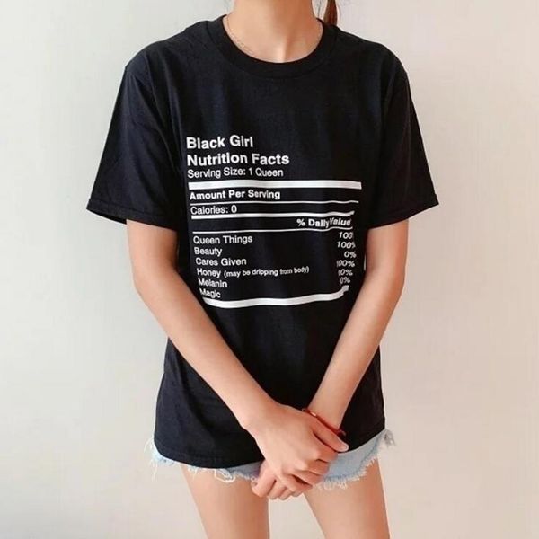 black girl nutrition facts shirts queen beauty funny fashion t-shirt girl power casual tees cotton women rights drop ship, White
black girl nutrition facts shirts queen beauty funny fashion t-shirt girl power casual tees cotton women rights drop ship, White