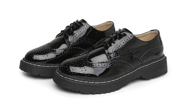 women leather shoes loafers casual flats brogue carved british style lace up boat shoes oxfords spring autumn leather, Black
women leather shoes loafers casual flats brogue carved british style lace up boat shoes oxfords spring autumn leather, Black