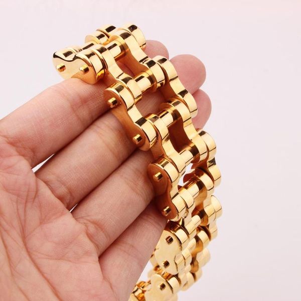 18mm/22mm men's gold tone motor biker chain bracelet biker jewelry bangle 316l stainless steel ing, Black
18mm/22mm men's gold tone motor biker chain bracelet biker jewelry bangle 316l stainless steel ing, Black