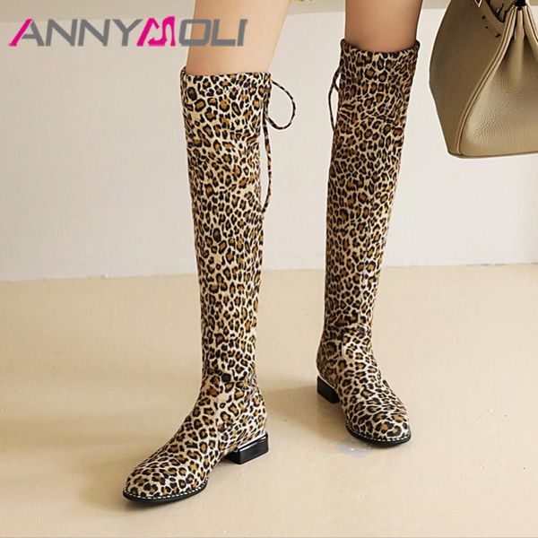 annymoli med heel over the knee boots woman leopard thigh high boots block heel shoes lace up metal decoration ladies long, Black
annymoli med heel over the knee boots woman leopard thigh high boots block heel shoes lace up metal decoration ladies long, Black