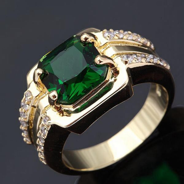 suohuan size 8-11 classic male men ring green stone zircon crystal gold filled wedding engagement band rings finger jewelry gift, Golden;silver
suohuan size 8-11 classic male men ring green stone zircon crystal gold filled wedding engagement band rings finger jewelry gift, Golden;silver