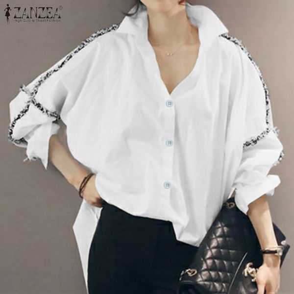 zanzea women patchwork blouses 2020 fashion elegant lady long sleeve shirts work office buttons down cotton tunic plus size, White
zanzea women patchwork blouses 2020 fashion elegant lady long sleeve shirts work office buttons down cotton tunic plus size, White