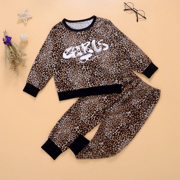 kids clothing autumn popular ins children's suits leopard print round neck pullover long sleeve + leopard print trousers sets, White
kids clothing autumn popular ins children's suits leopard print round neck pullover long sleeve + leopard print trousers sets, White