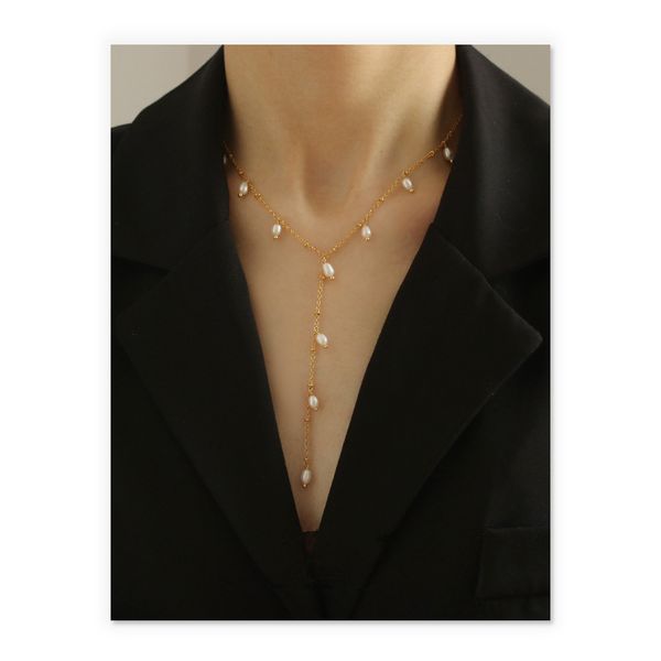 women long tassel necklace gold chain pearl pendant necklace ladies fashion party jewelry accessories, Silver
women long tassel necklace gold chain pearl pendant necklace ladies fashion party jewelry accessories, Silver