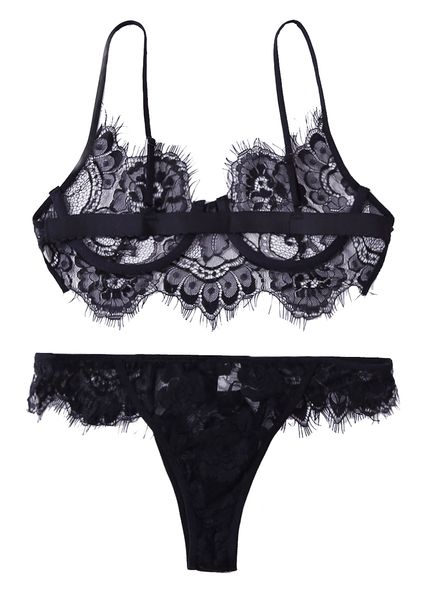 women eyelash lace 2pcs lingerie set bralette set underwear elegant hollow out shoulder strap babydoll bedtime exotic apparel, Black;white
women eyelash lace 2pcs lingerie set bralette set underwear elegant hollow out shoulder strap babydoll bedtime exotic apparel, Black;white