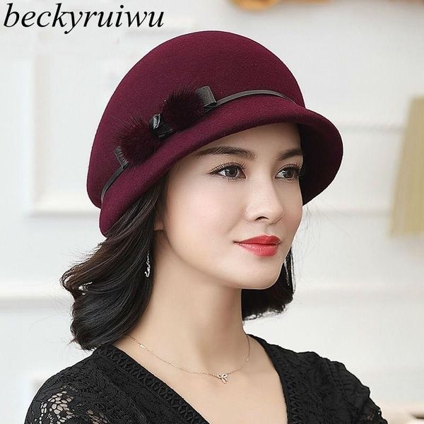beckyruiwu mother gift lady autumn and winter fashion woolen cloche hats woman party formal grade 100% wool felt hat cap y200102, Blue;gray
beckyruiwu mother gift lady autumn and winter fashion woolen cloche hats woman party formal grade 100% wool felt hat cap y200102, Blue;gray
