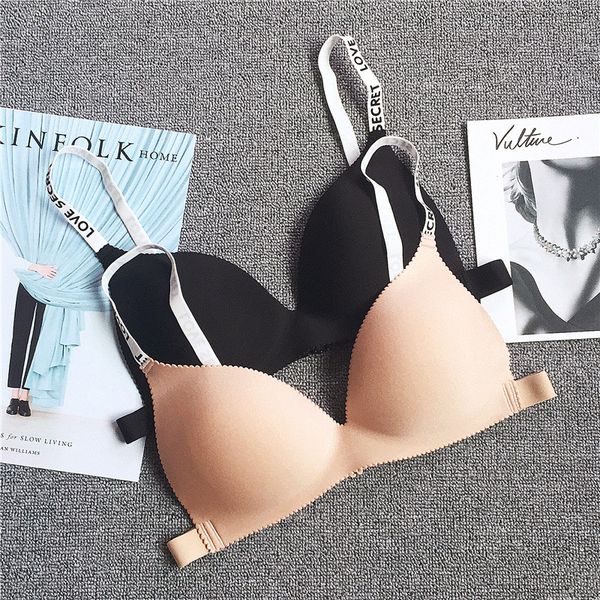 bras for women push up bra wireless lingerie glossy seamless bra letter strap bralette comfort brassiere intimates, Red;black
bras for women push up bra wireless lingerie glossy seamless bra letter strap bralette comfort brassiere intimates, Red;black