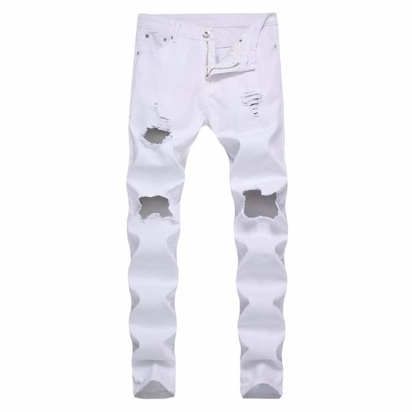 2020 fashion casual men jeans big ripped hole white men's small micro elastic straight denim joker hip hop cowboy pants, Blue
2020 fashion casual men jeans big ripped hole white men's small micro elastic straight denim joker hip hop cowboy pants, Blue