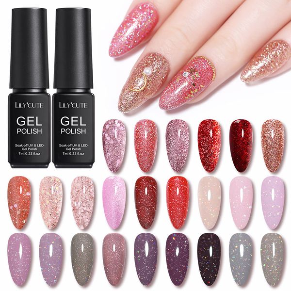 lilycute 7ml uv gel nail polish glitter pink red color semi-permanent long lasting soak off gel nail varnish uv led lamp, Red;pink
lilycute 7ml uv gel nail polish glitter pink red color semi-permanent long lasting soak off gel nail varnish uv led lamp, Red;pink