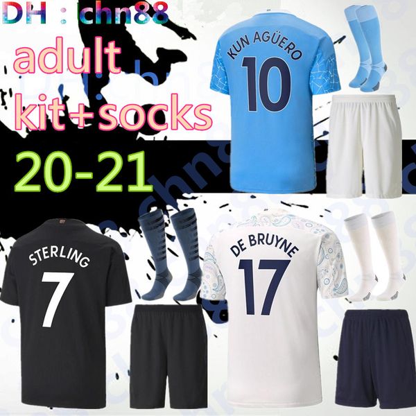 men kit + socks 20 21 sterling de bruyne kun aguero manchester soccer jersey city 2020 2021 sane jesus football shirt kit sets uniform, Black
men kit + socks 20 21 sterling de bruyne kun aguero manchester soccer jersey city 2020 2021 sane jesus football shirt kit sets uniform, Black