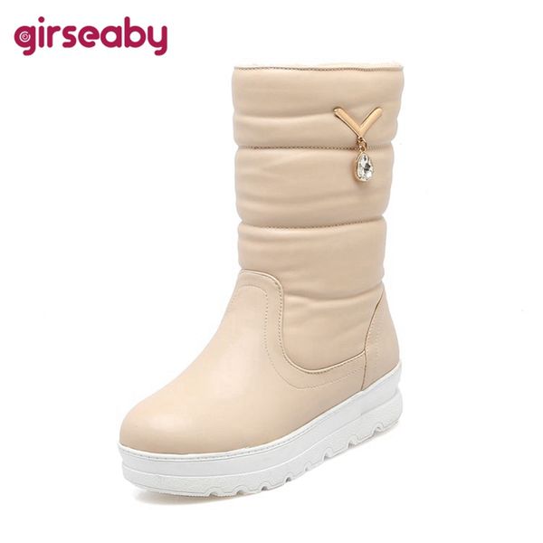 girseaby женщина теплый снег зимой середины икры сапоги круглый toe плоский скольжения на горный хрусталь платформы большой размер 33-43 сла, Black
girseaby женщина теплый снег зимой середины икры сапоги круглый toe плоский скольжения на горный хрусталь платформы большой размер 33-43 сла, Black