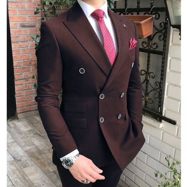 double breasted men suits dark brown groom tuxedos peak lapel groomsmen wedding/prom man 2 pieces ( jacket + pants +tie ) l576, Black;gray
double breasted men suits dark brown groom tuxedos peak lapel groomsmen wedding/prom man 2 pieces ( jacket + pants +tie ) l576, Black;gray