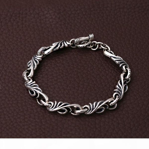 personalized 925 sterling silver jewelry antique silver american european hand-made designer scroll link chain bracelets for men women, Black
personalized 925 sterling silver jewelry antique silver american european hand-made designer scroll link chain bracelets for men women, Black