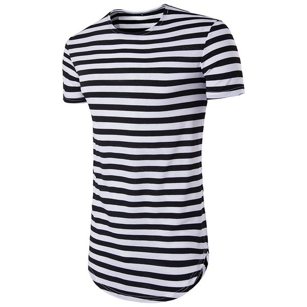 summer street hip hop men's t-shirt round neck hem striped short sleeve shirt kg-122, White;black
summer street hip hop men's t-shirt round neck hem striped short sleeve shirt kg-122, White;black