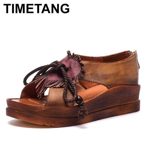timetang original summer new fashion wedge heels thick sole handmade shoes genuine leather zipper retro comfortable women sandal, Black
timetang original summer new fashion wedge heels thick sole handmade shoes genuine leather zipper retro comfortable women sandal, Black