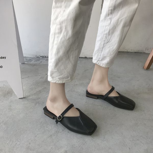 fairy wind closed-toe sandals shoes women's 2020 new style outer wear square head-style leather semi-trailing shoes with skirt w, Black
fairy wind closed-toe sandals shoes women's 2020 new style outer wear square head-style leather semi-trailing shoes with skirt w, Black