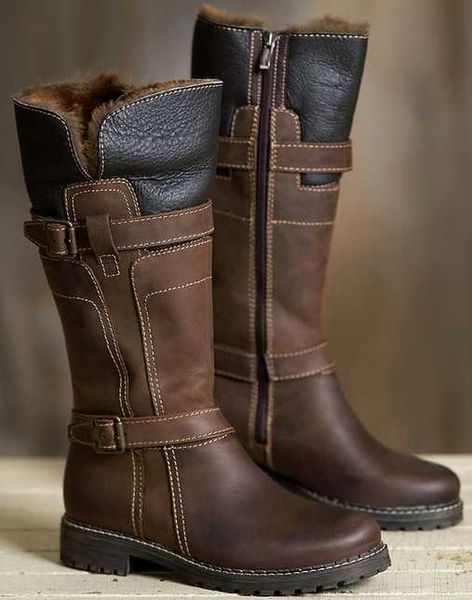 2020 women knee high boots big size low heels shoes booties gladiator vintage pu leather winter snow warm shoe botas mujer, Black
2020 women knee high boots big size low heels shoes booties gladiator vintage pu leather winter snow warm shoe botas mujer, Black
