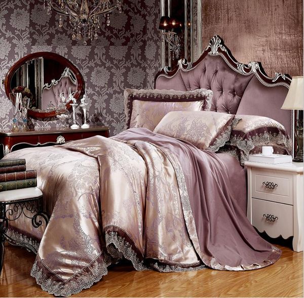 luxury jacquard bedding set king size 4pcs bed linen silk cotton duvet cover lace satin bed sheet set pillowcases
luxury jacquard bedding set king size 4pcs bed linen silk cotton duvet cover lace satin bed sheet set pillowcases