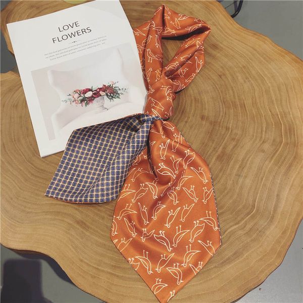 fashion double-sided wild suit scarfs womens long silk twill scraves leisure simple printed girls small scarf festival gifts, Blue;gray
fashion double-sided wild suit scarfs womens long silk twill scraves leisure simple printed girls small scarf festival gifts, Blue;gray
