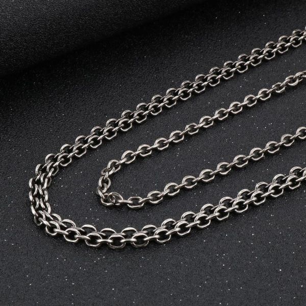 4/6mm width vintage men double layer 316l stainless steel personality jewelry long chain necklace for friends his gifts, Silver
4/6mm width vintage men double layer 316l stainless steel personality jewelry long chain necklace for friends his gifts, Silver