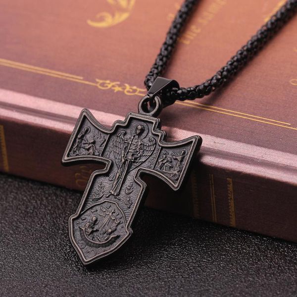 christ jesus pendant necklace new fashion black cross chain heavy metal men jewelry religious for christian accessory amulet, Silver
christ jesus pendant necklace new fashion black cross chain heavy metal men jewelry religious for christian accessory amulet, Silver