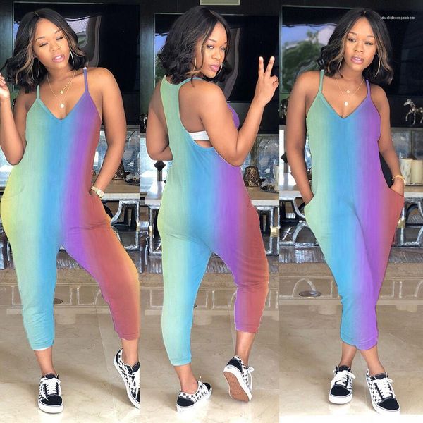 clothing gradient color jumpsuits 2020 womens designer jumper summer sleeveless long pants sport casual rompers female, Black;white
clothing gradient color jumpsuits 2020 womens designer jumper summer sleeveless long pants sport casual rompers female, Black;white
