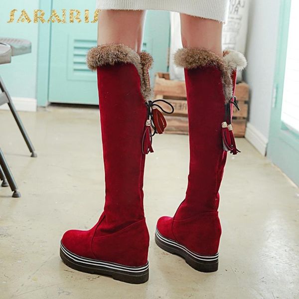 sarairis 2020 add fur autumn winter boots woman shoes platform fringe slip on increasing heels knee high boots, Black
sarairis 2020 add fur autumn winter boots woman shoes platform fringe slip on increasing heels knee high boots, Black
